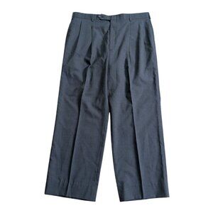 Vintage Hubbard Capri Slacks Mens 38 Gray 70s Dacron Wool Blend USA Pleat Pants